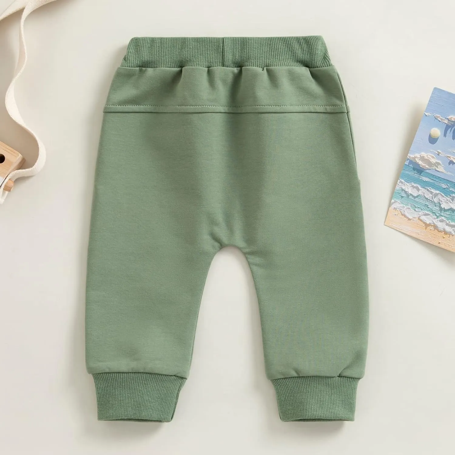 Mubineo Toddler Baby Boy Girl Infant Basic Plain Sweatpants Comfy Cotton Pants with Pockets