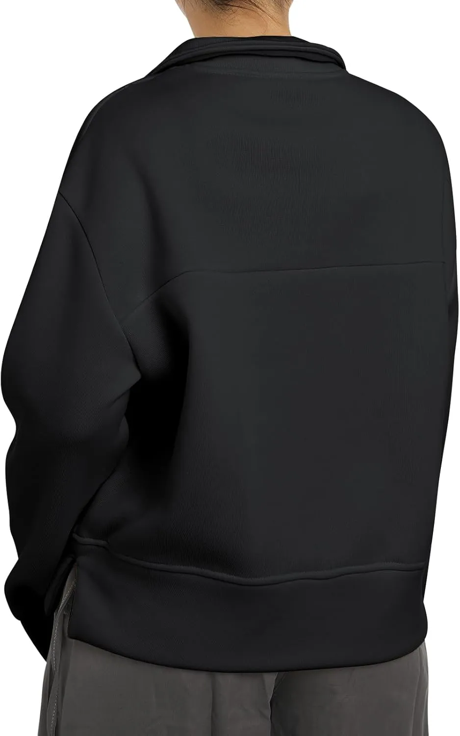 OBEEII Half Zip Sweatshirts for Women, Quarter Zip Long Sleeve Hoodies Sweaters Fleece Pullover Top Fall Winter Clothes