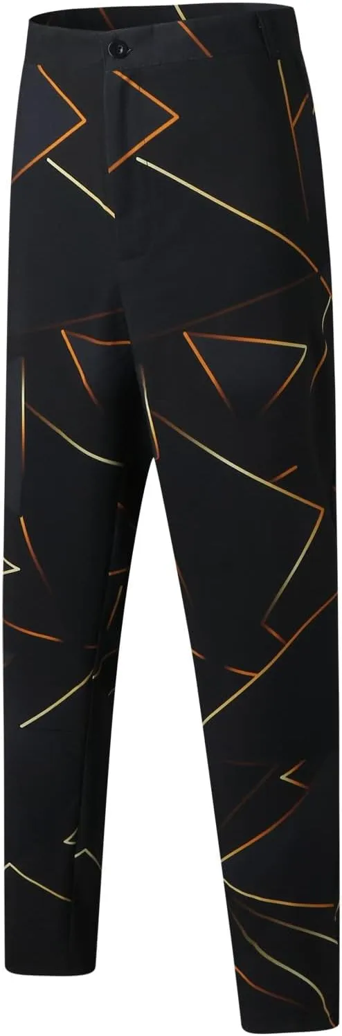 Plaid Dress Pants for Mens Slim Fit Dress Pants Business Casual Fashion Flat Front Skinny Golf Chinos Trousers