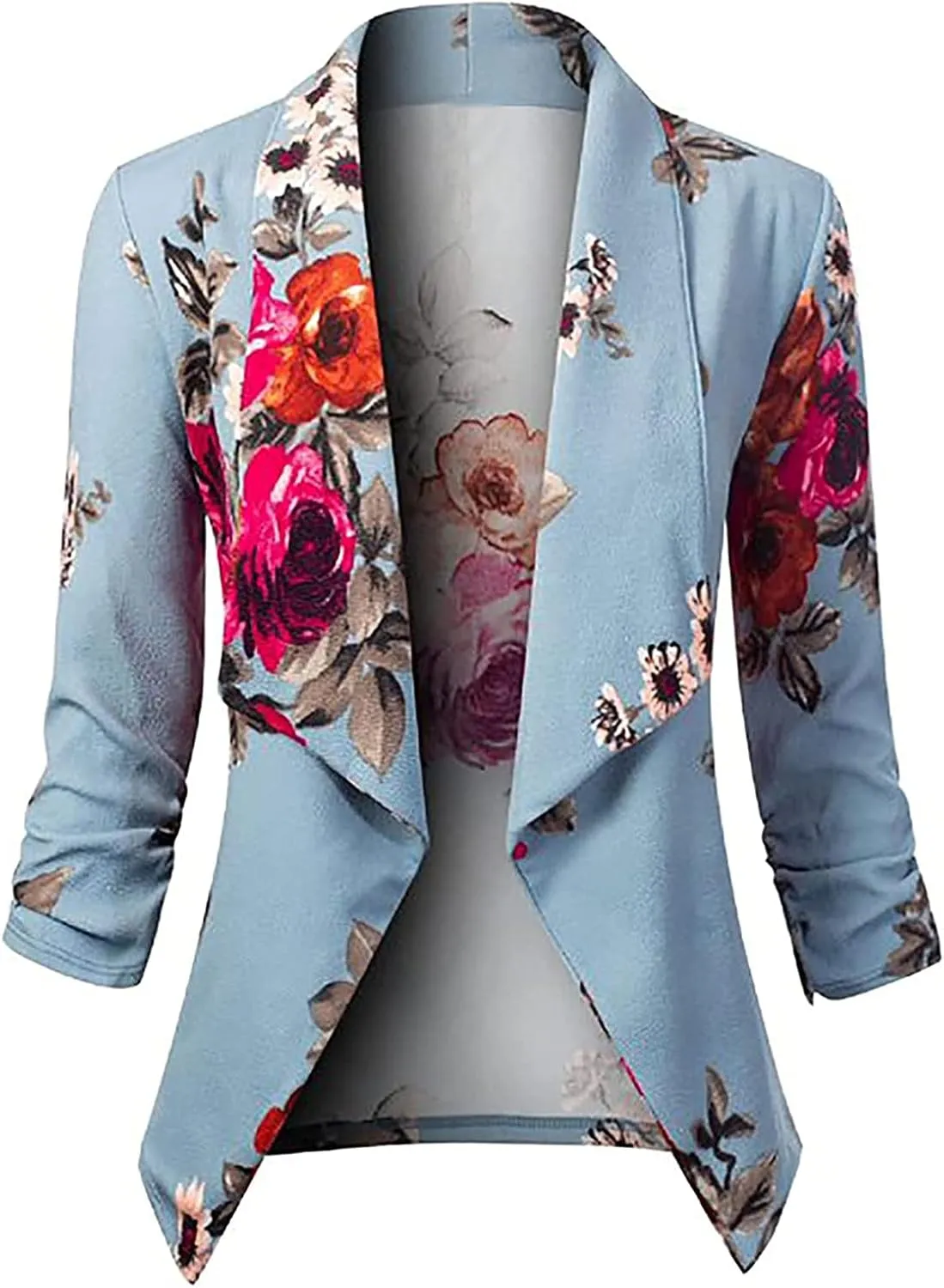 Plus Size Blazers for Curvy Women Office Ladies Jacket Long Sleeve Prtite Trendy Blazers Fitted With Pockets Suit