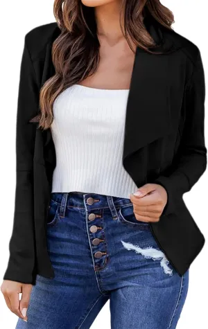 Plus Size Blazers for Curvy Women Office Women Jacket Open Front Work Winter Cardigan Loose Herringbone Jacket