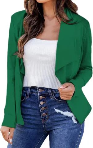 Plus Size Blazers for Curvy Women Office Women Jacket Open Front Work Winter Cardigan Loose Herringbone Jacket