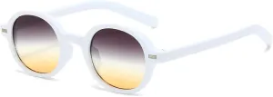 Popular Fashion Round Sunglasses for Women Trending Clear Ocean Lens Uv400 Retro Punk Men