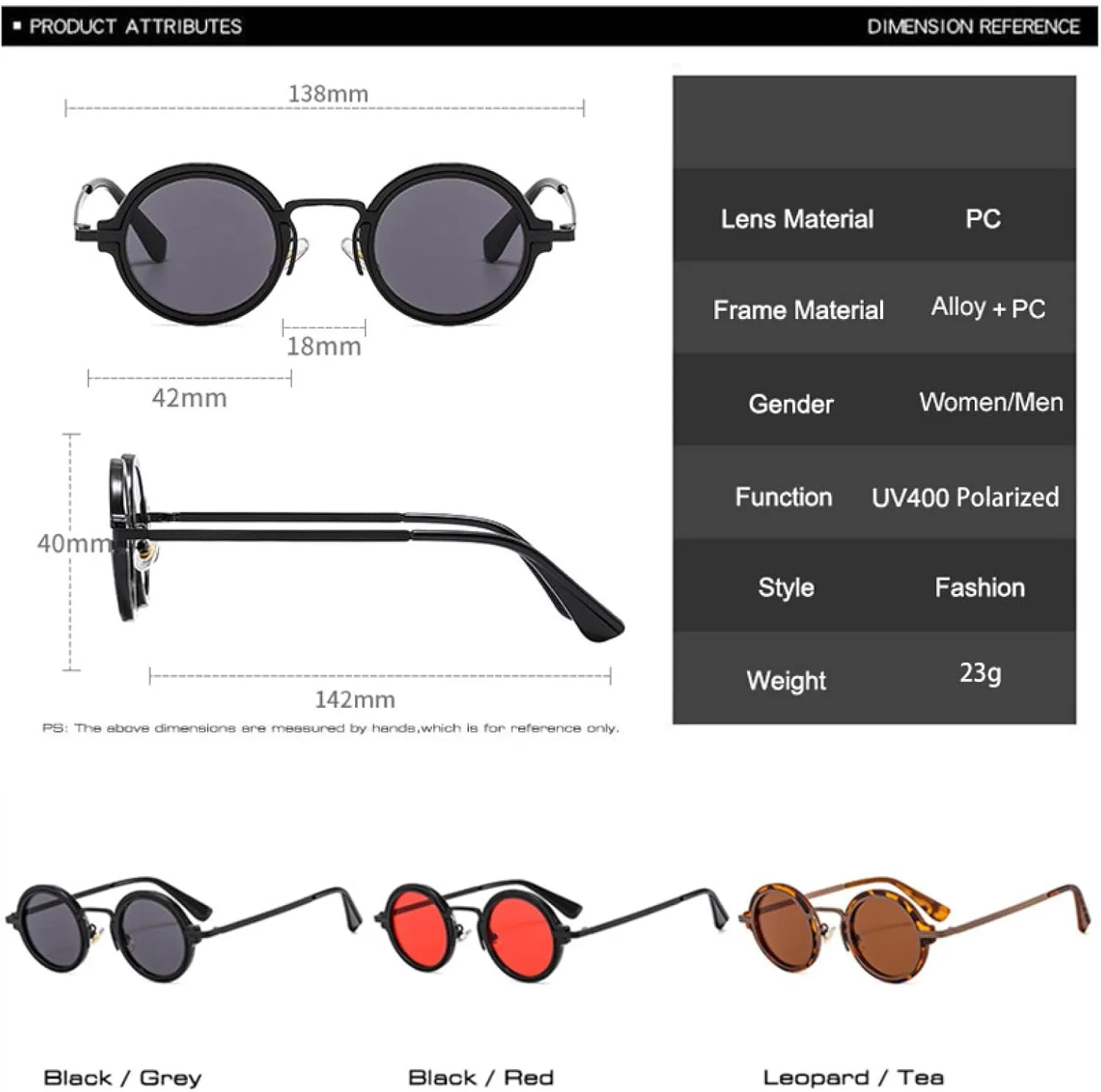 Popular Fashion Small Round Sunglasses Women Retro Punk Gradient Eyewear Men Shades Uv400 Sun Glasses