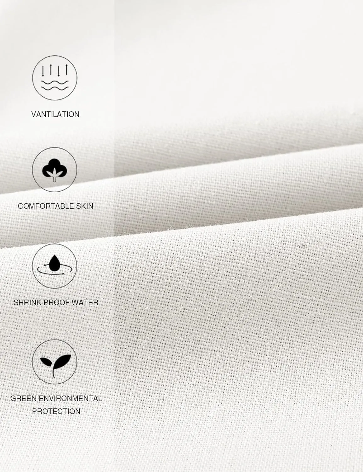 Rdruko Men's Linen Pants Lightweight Casual Cotton Pants Elastic Waist Beach Summer Pants with Pockets