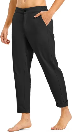 Rdruko Men's Linen Pants Lightweight Casual Cotton Pants Elastic Waist Beach Summer Pants with Pockets