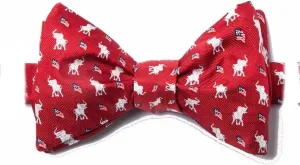 Red Silk Bow Tie | Republican Elephants Self Tie Bow Tie