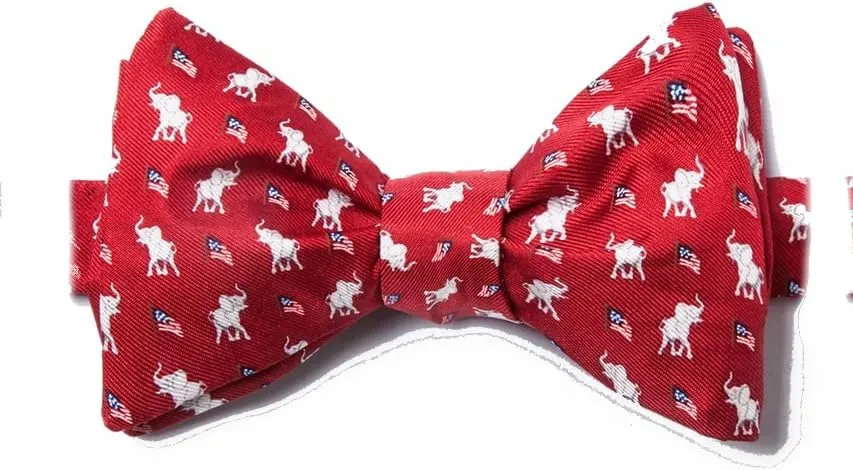 Red Silk Bow Tie | Republican Elephants Self Tie Bow Tie