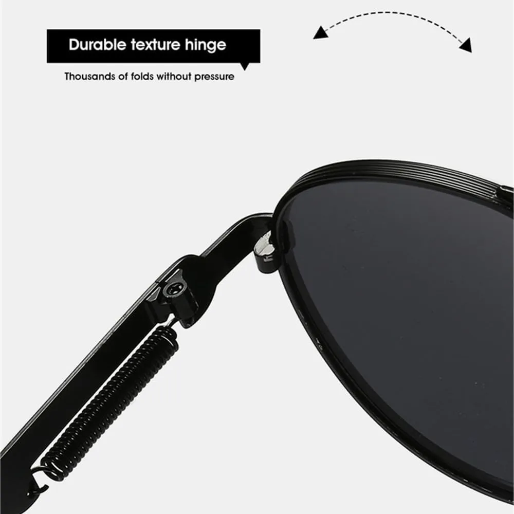 Retro Metal Punk Round Sunglasses Women Fashion Clear Gradient Mirror Shades UV400 Men Trending Spring Sun Glasses