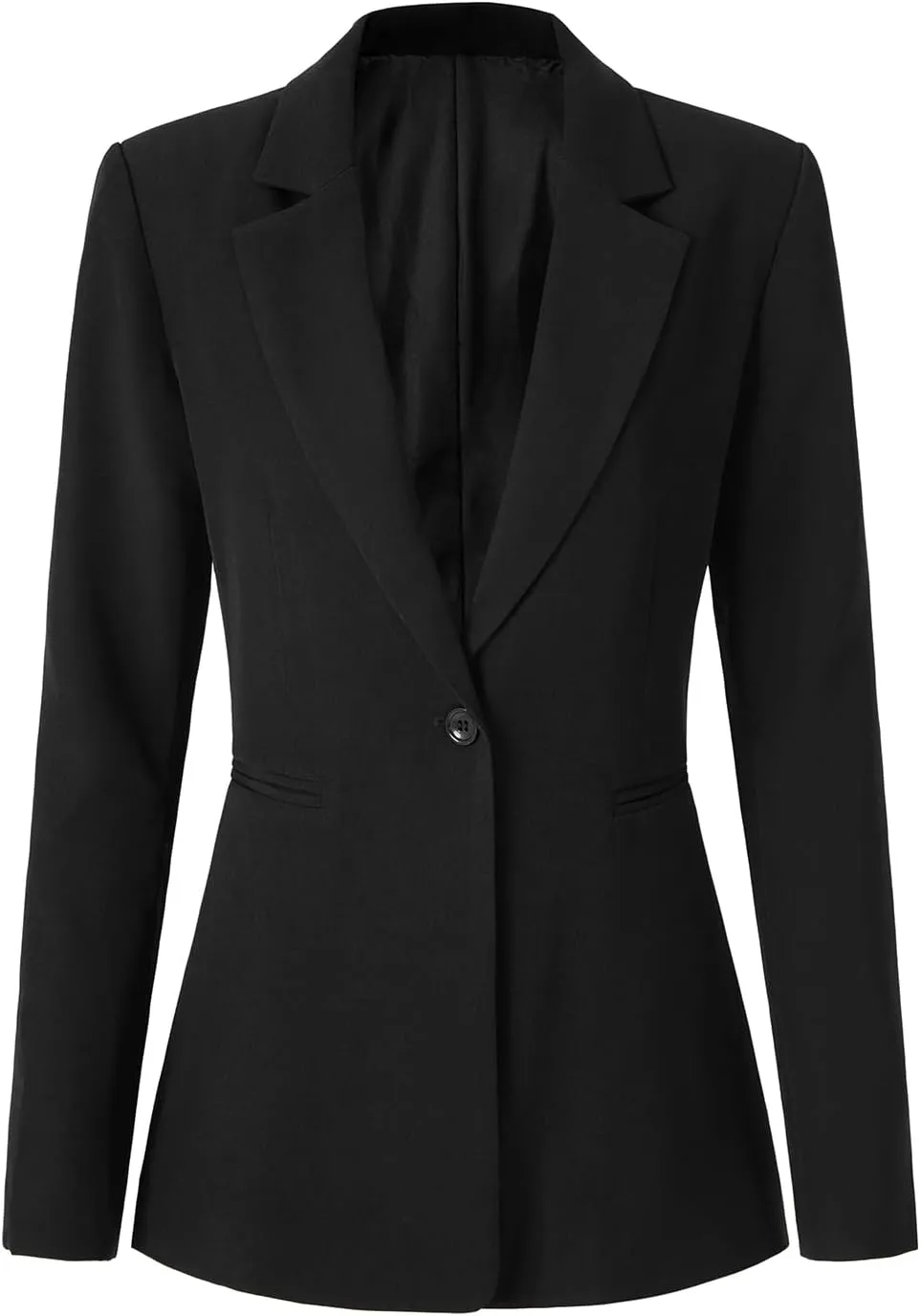 Rooscier Women's Blazer Jackets Long Sleeve Lapel Work Office Suits with Padded Shoulder