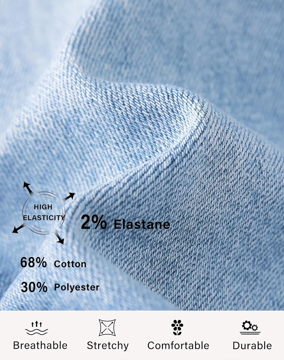 roswear Women’s Wide Leg Denim High Waisted Stretchy Loose Jean Shorts