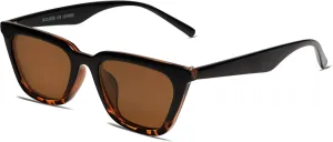 SOJOS Polarized Narrow Square Cateye Sunglasses for Women Retro Trendy Driving Glasses SJ2169