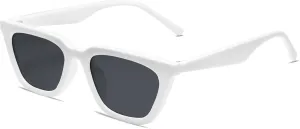 SOJOS Polarized Narrow Square Cateye Sunglasses for Women Retro Trendy Driving Glasses SJ2169