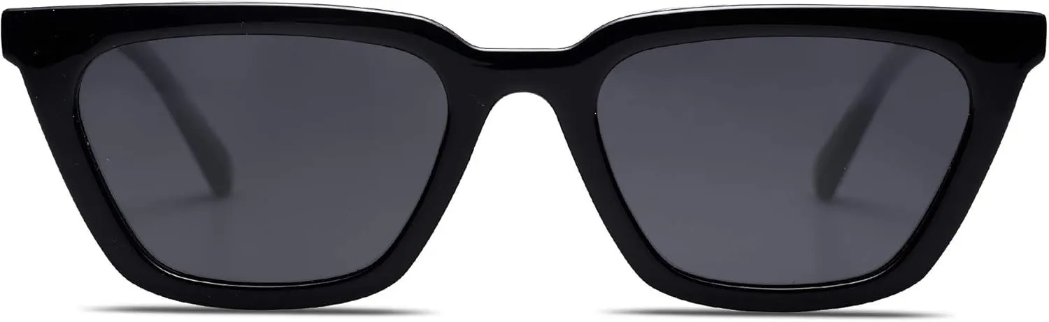 SOJOS Polarized Narrow Square Cateye Sunglasses for Women Retro Trendy Driving Glasses SJ2169