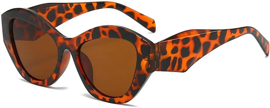 SPOAVGYZ-Vintage Large Frame Cat's Eye Sunglasses Women Fashion Sun Glasses Lady Outdoor Travel Eyewear UV400