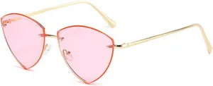 SPOAVGYZ-Vintage Rimless Sunglasses Women Men Luxury Frameless Cat Eye Sun Glasses Ladies UV400 Eyeglasses Female Shades Eyewear