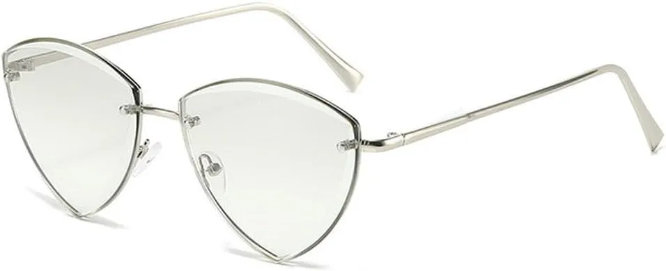 SPOAVGYZ-Vintage Rimless Sunglasses Women Men Luxury Frameless Cat Eye Sun Glasses Ladies UV400 Eyeglasses Female Shades Eyewear