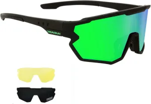 Sports Sunglasses Cycling Glasses Pink Polarized Glasses Baseball glasses with 3 lenses,Fishing,Ski Running Golf