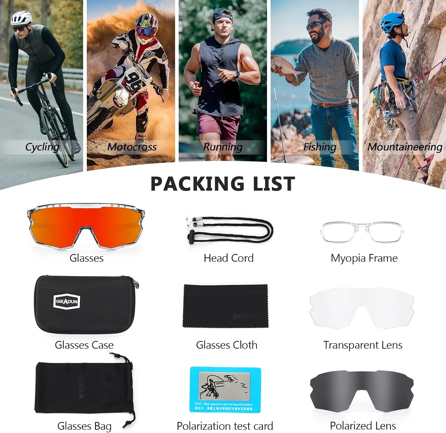 Sports Sunglasses Cycling Glasses Pink Polarized Glasses Baseball glasses with 3 lenses,Fishing,Ski Running Golf