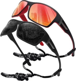 STORYCOAST Polarized Sports Sunglasses for Men Women Unbreakable Frame Cycling Fishing Driving