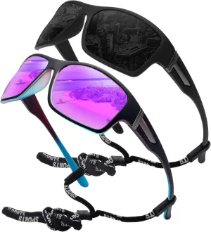STORYCOAST Polarized Sports Sunglasses for Men Women Unbreakable Frame Cycling Fishing Driving
