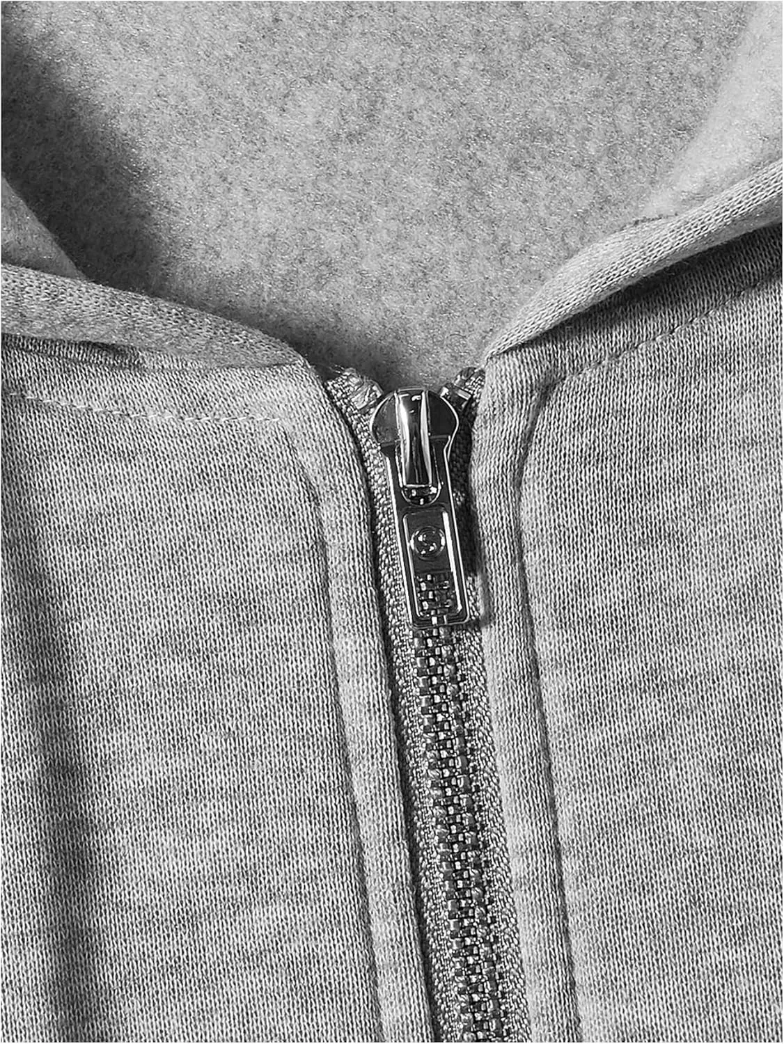 SweatyRocks Men's Big and Tall Hooded Sweatshirt Full Zip Drawstring Long Sleeve Solid Loose Hoodies with Pocket