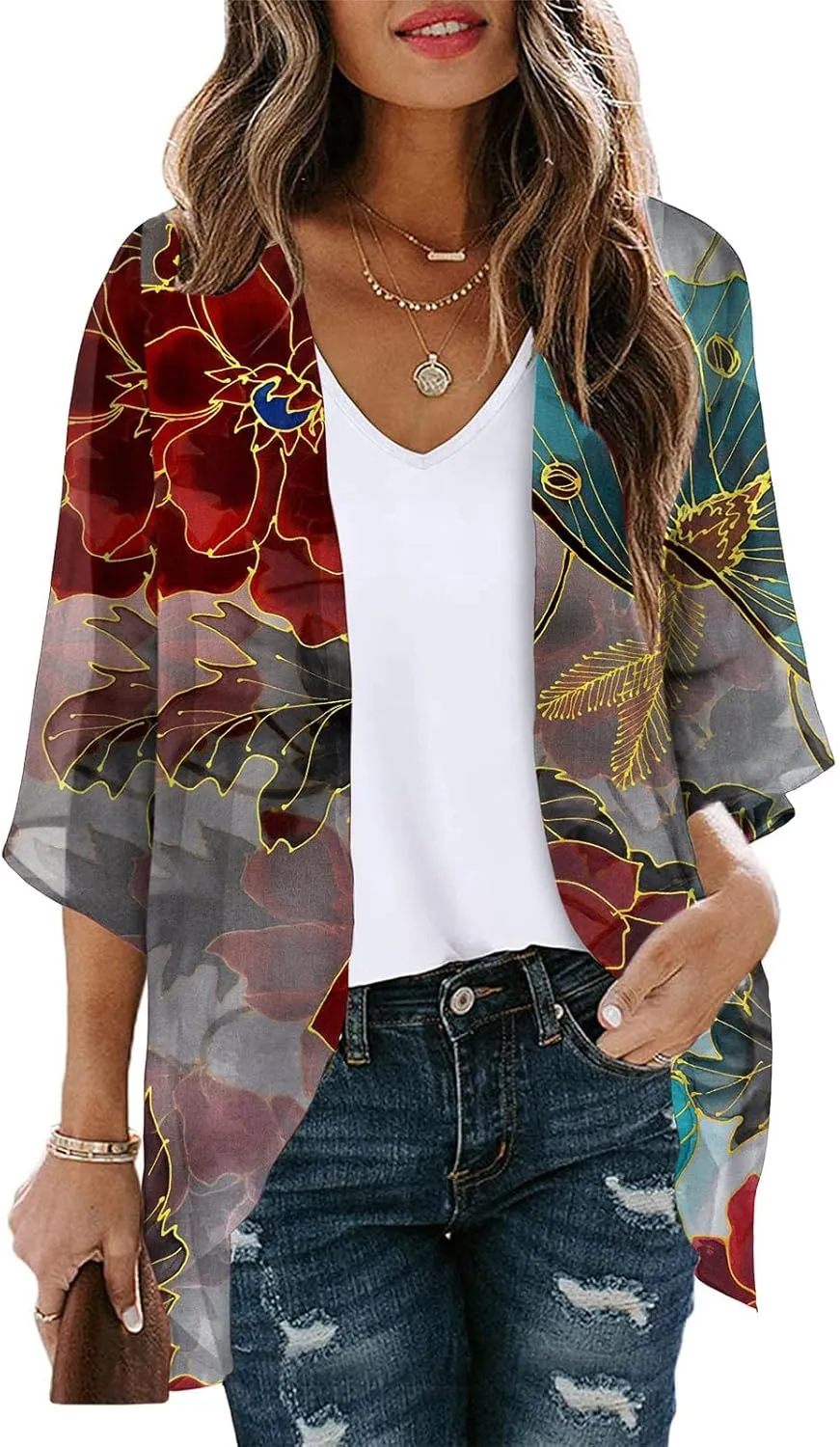 TANGNADE Women Summer Bikini Kimono Bathing Suit Cover Ups for Swimwear Summer Outfits for Women 2024 Vacation