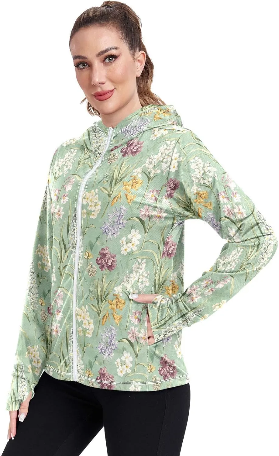 Thin Hoodies for Women Quick Dry Fishing Shirts UPF 50  Protection Cute Sweatshirt for Hiking Outdoor