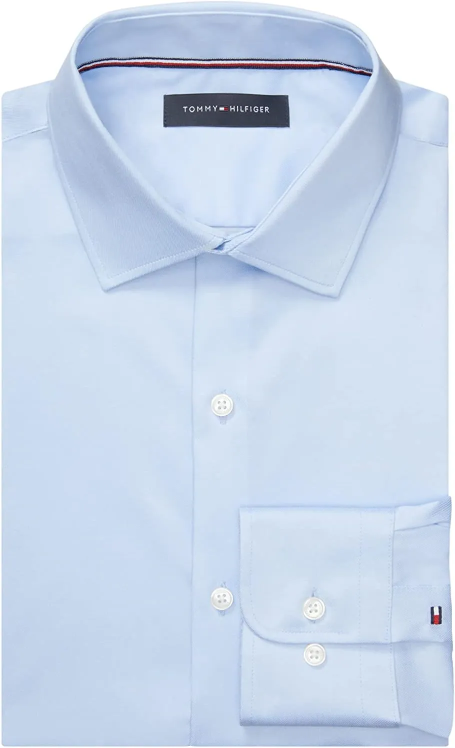 Tommy Hilfiger Men's Dress Shirt Slim Fit Stretch Twill