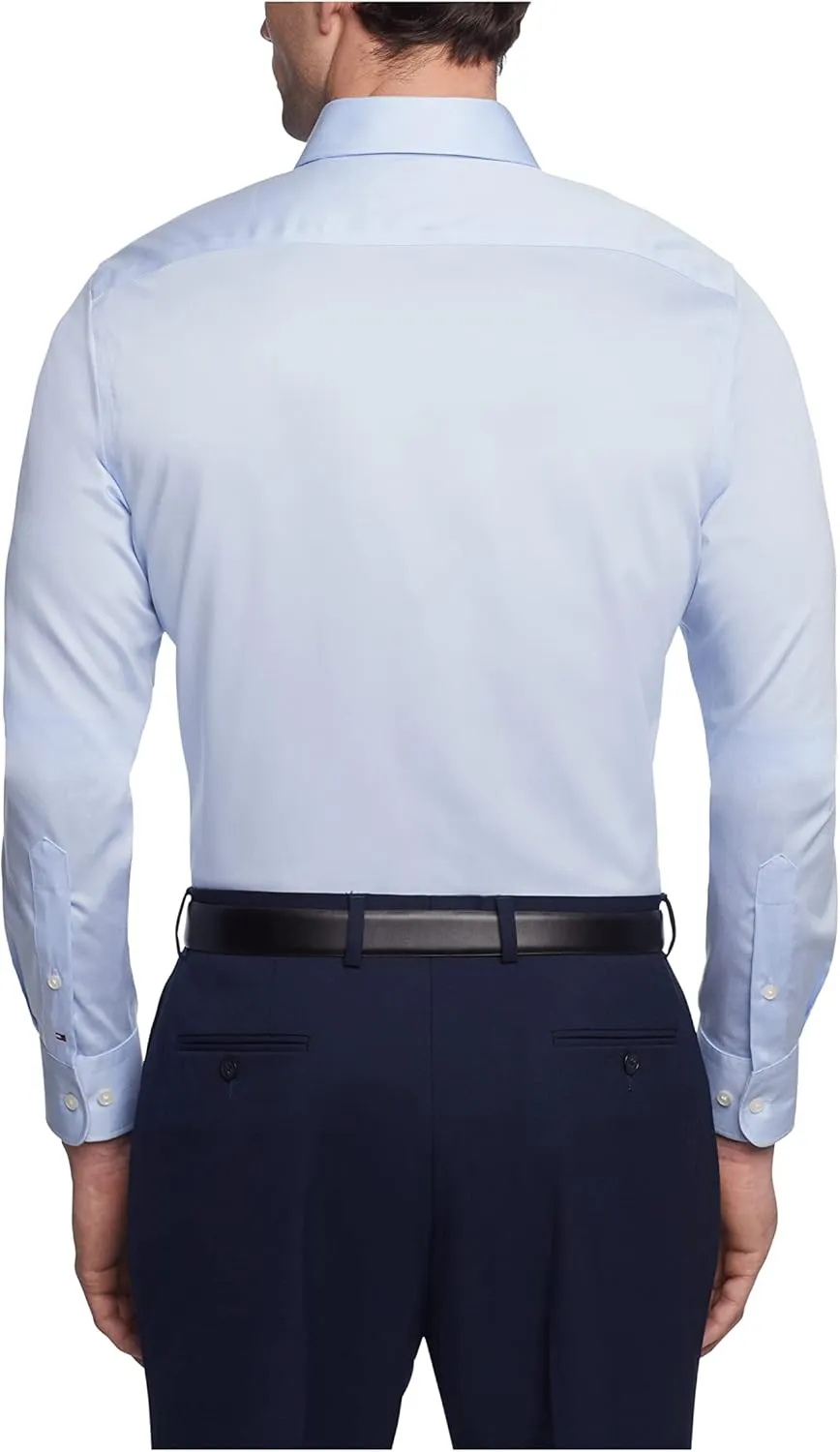 Tommy Hilfiger Men's Dress Shirt Slim Fit Stretch Twill