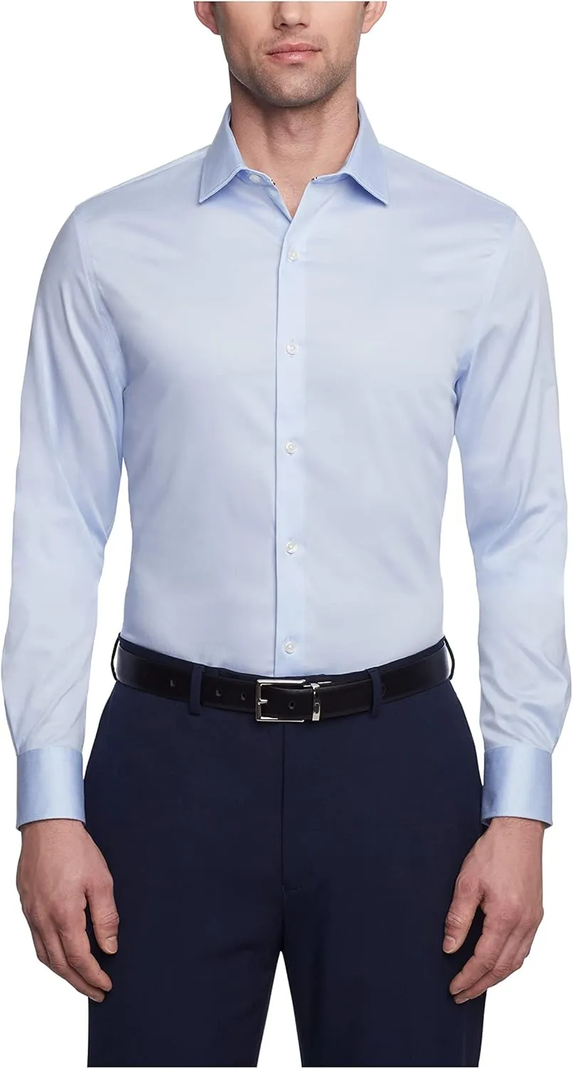Tommy Hilfiger Men's Dress Shirt Slim Fit Stretch Twill