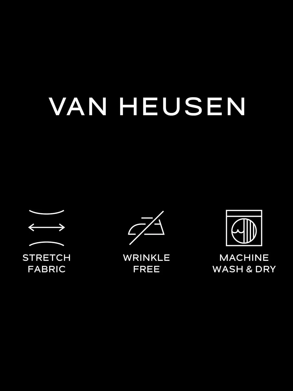 Van Heusen Men's Dress Shirts Regular Fit Lux Sateen Stretch Solid