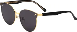 Veda Tinda Vision Round Sunglasses for Women 70s Trendy Retro Oversized Womens Circle Shades UV Protection with Glasses Chain