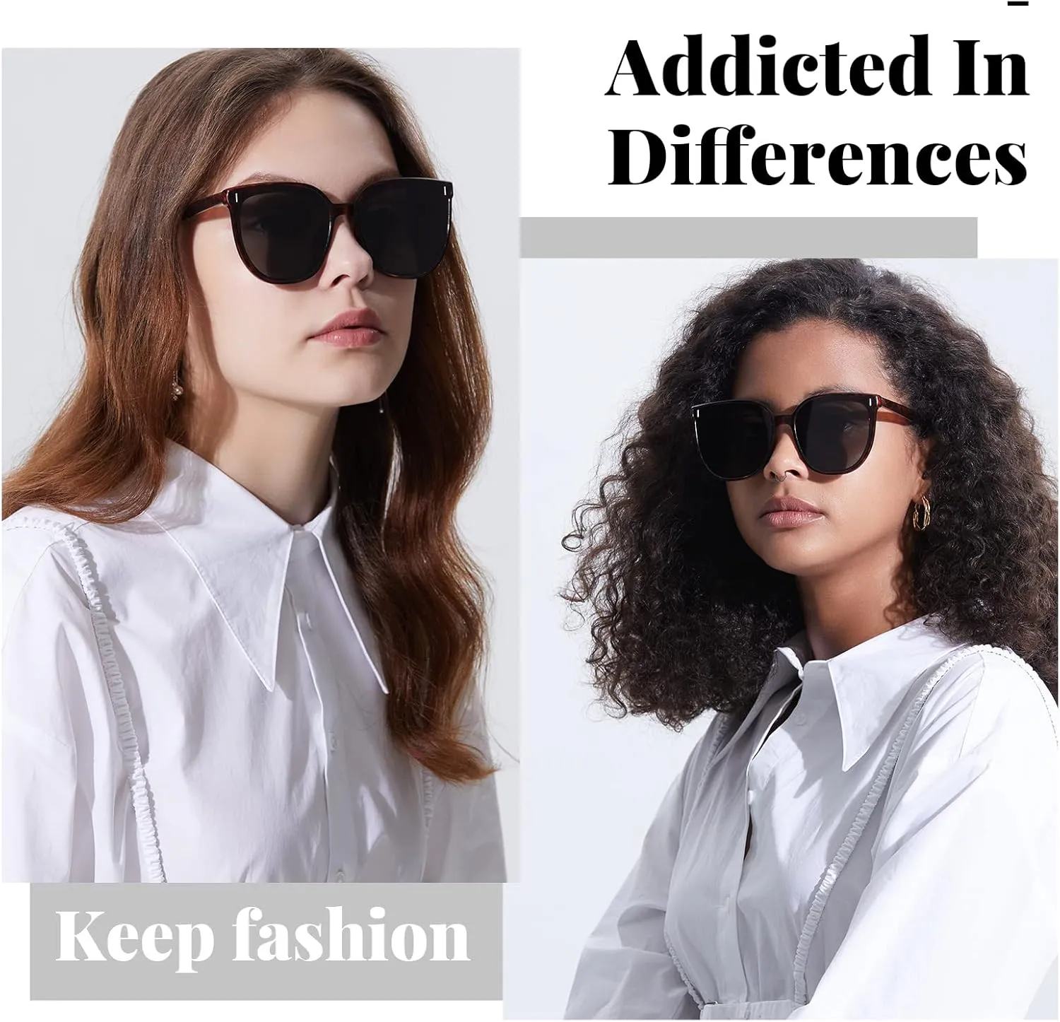 Veda Tinda Vision Round Sunglasses for Women 70s Trendy Retro Oversized Womens Circle Shades UV Protection with Glasses Chain