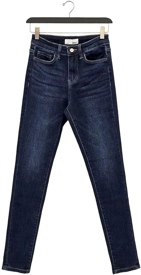 VERVET by Flying Monkey High-Rise Dark Blue Denim Skinny Jeans