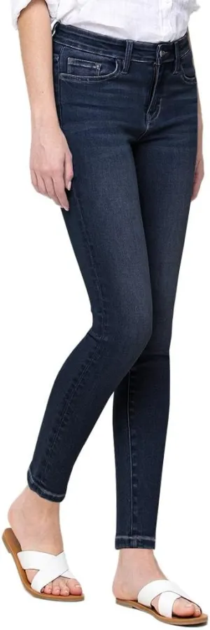 VERVET by Flying Monkey High-Rise Dark Blue Denim Skinny Jeans