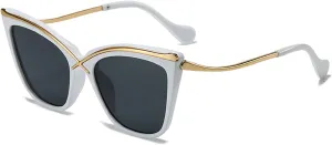 Vintage Cat Eye Oversized Sunglasses For Women Fashion Gradient Leopard Sun Glasses Female Sexy Party Shades N45