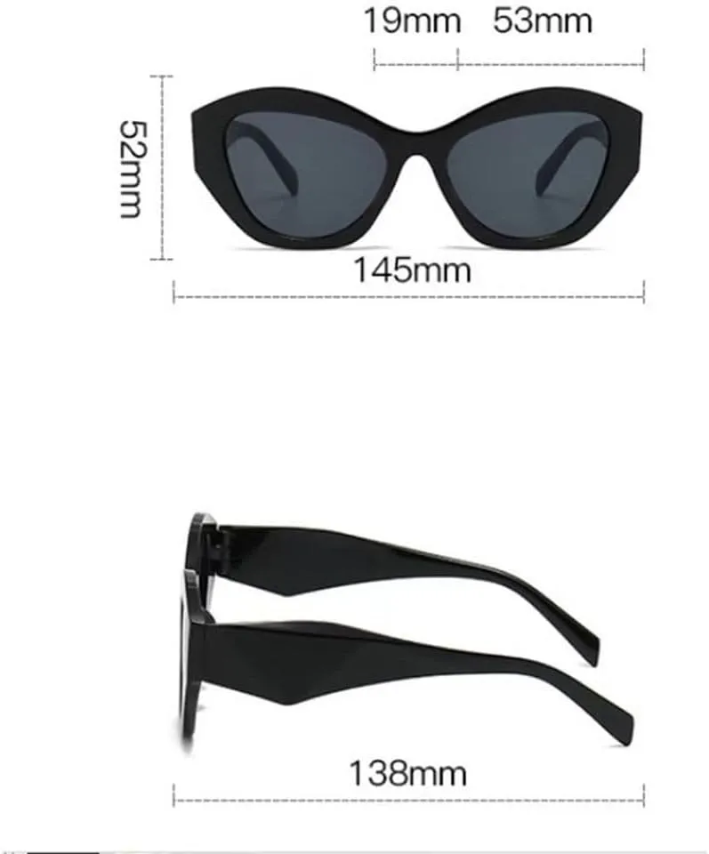 Vintage Large Frame Cat's Eye Sunglasses Women Fashion Sun Glasses Lady Outdoor Travel Eyewear UV400