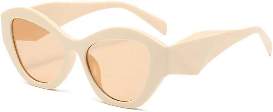 Vintage Large Frame Cat's Eye Sunglasses Women Fashion Sun Glasses Lady Outdoor Travel Eyewear UV400