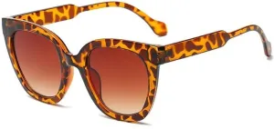 Vintage Leopard Round Sunglasses Woman Fashion Cat Eye Mirror Sun Glasses Female Designer Classic Gradient