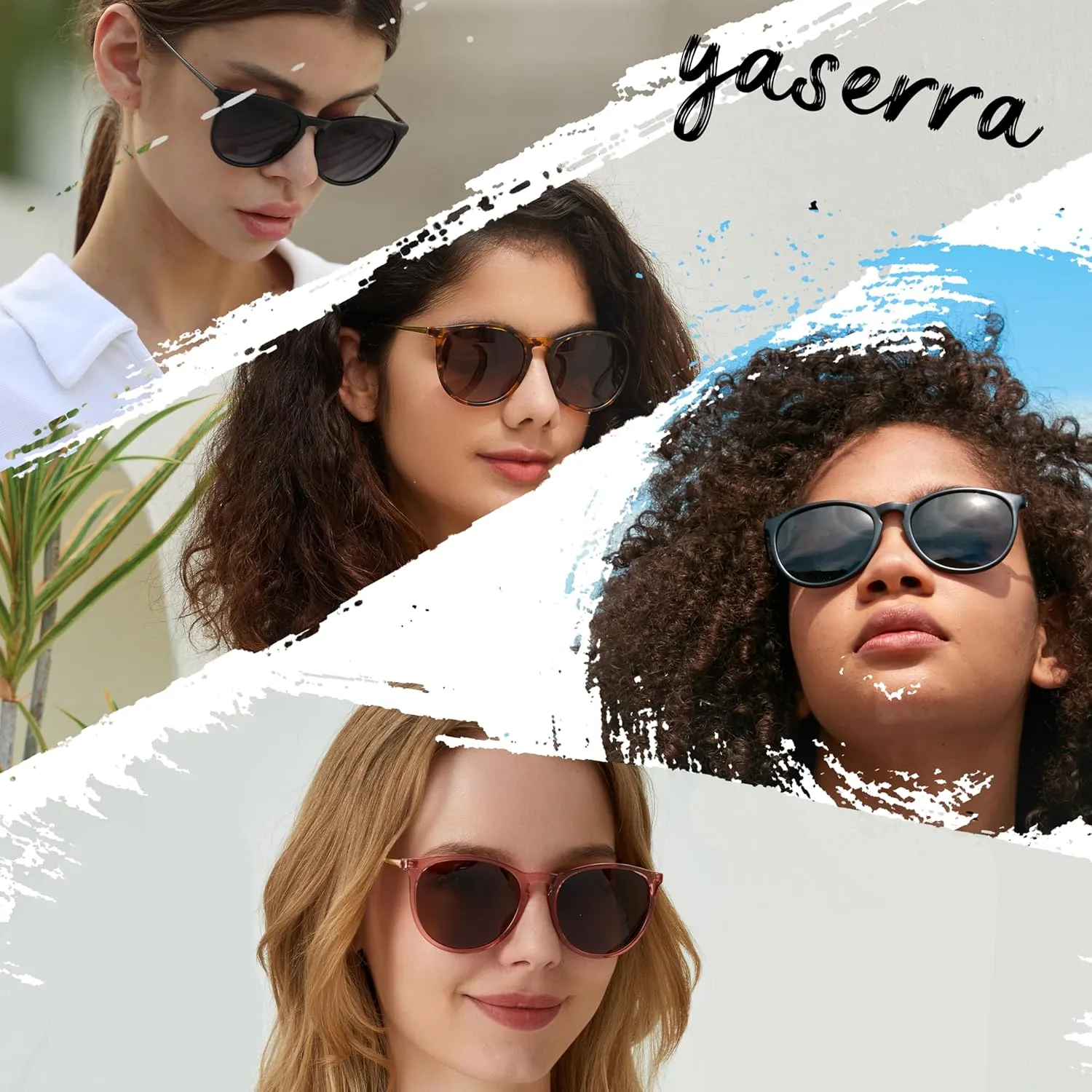 Vintage Round Polarized Sunglasses for Women Men Classic Retro Trendy Designer Style Sun Glasses UV400 Protection