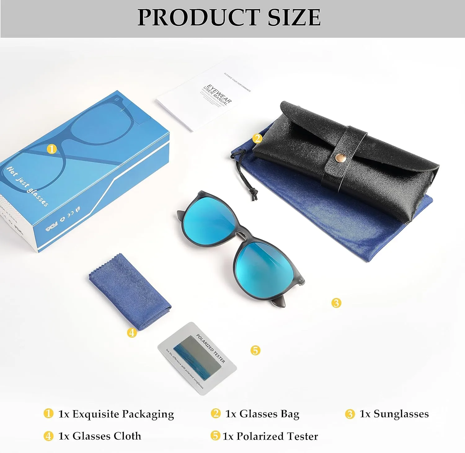 Vintage Round Polarized Sunglasses for Women Men Classic Retro Trendy Designer Style Sun Glasses UV400 Protection