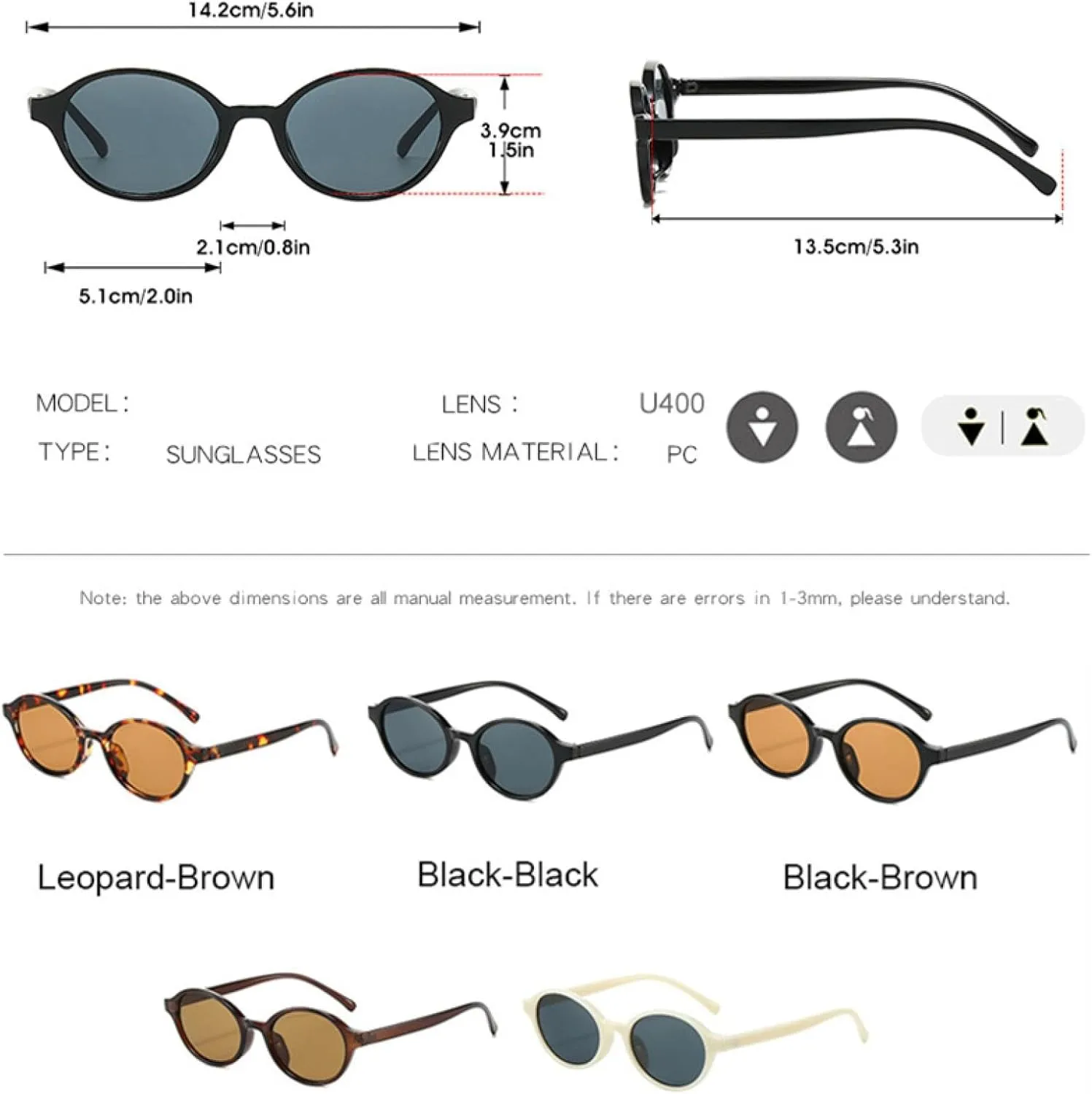 Vintage Round Sunglasses for Women Luxury Fashion Small Frame Men Classic Uv400