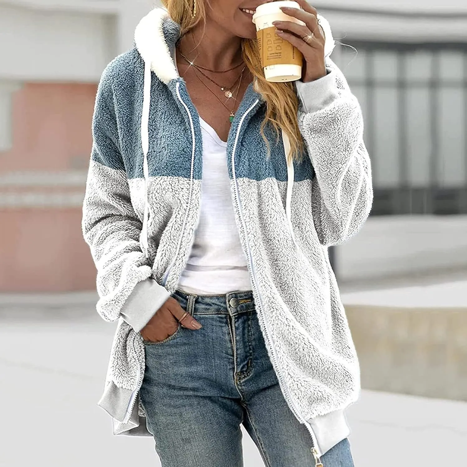 Wangxldd Women's Fall Casual Cardigan Sweaters Long Sleeve Button Fashionable Loose Hoodies Cycling Cardigan Hiking Jackets