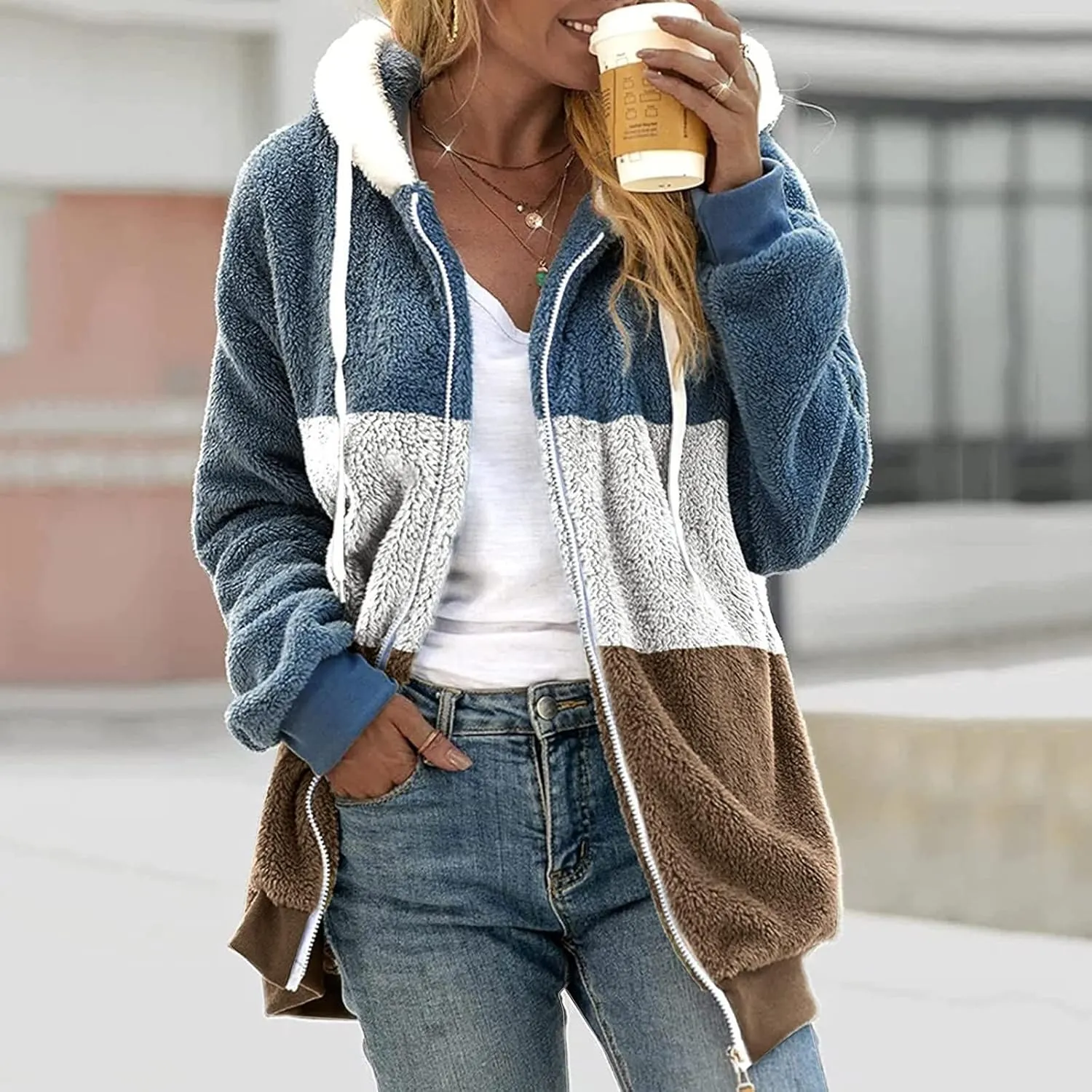 Wangxldd Women's Fall Casual Cardigan Sweaters Long Sleeve Button Fashionable Loose Hoodies Cycling Cardigan Hiking Jackets