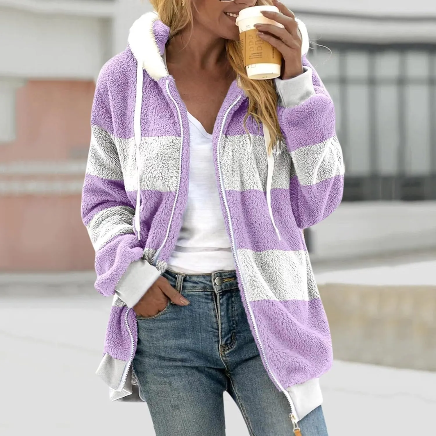 Wangxldd Women's Fall Casual Cardigan Sweaters Long Sleeve Button Fashionable Loose Hoodies Cycling Cardigan Hiking Jackets