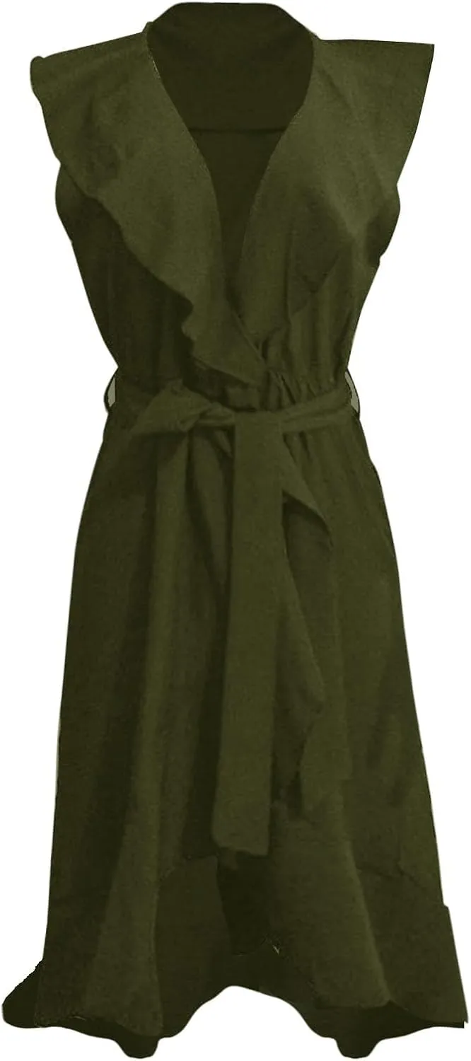 Wedding Guest Dresses for Women 2025 Gowns Evening Party Cocktail Dress Long Split Elegant V Neck Wrap Ruffle Guest Dresses