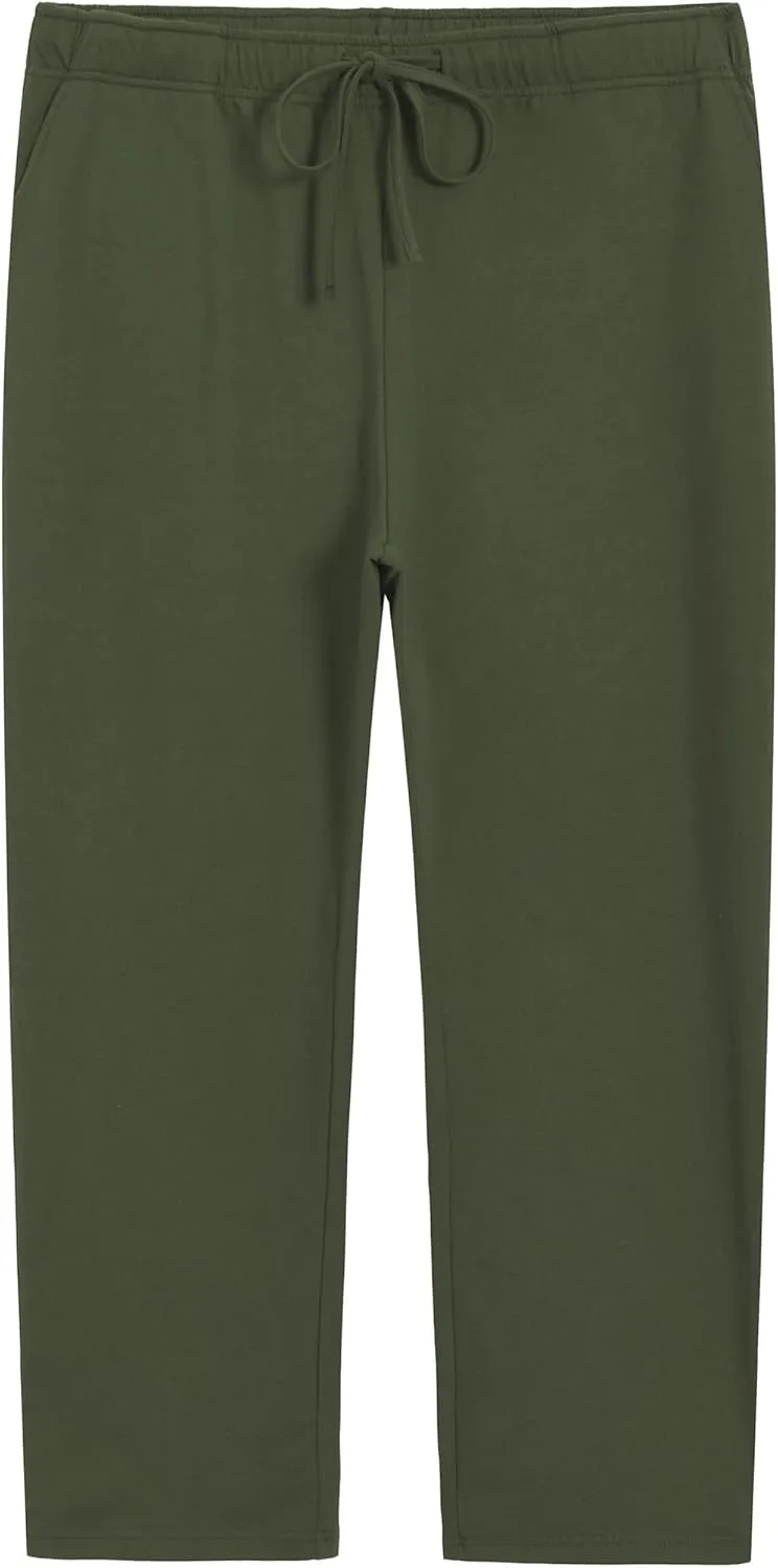 Weintee Women's Plus Size Petite Cotton Pants with Pockets