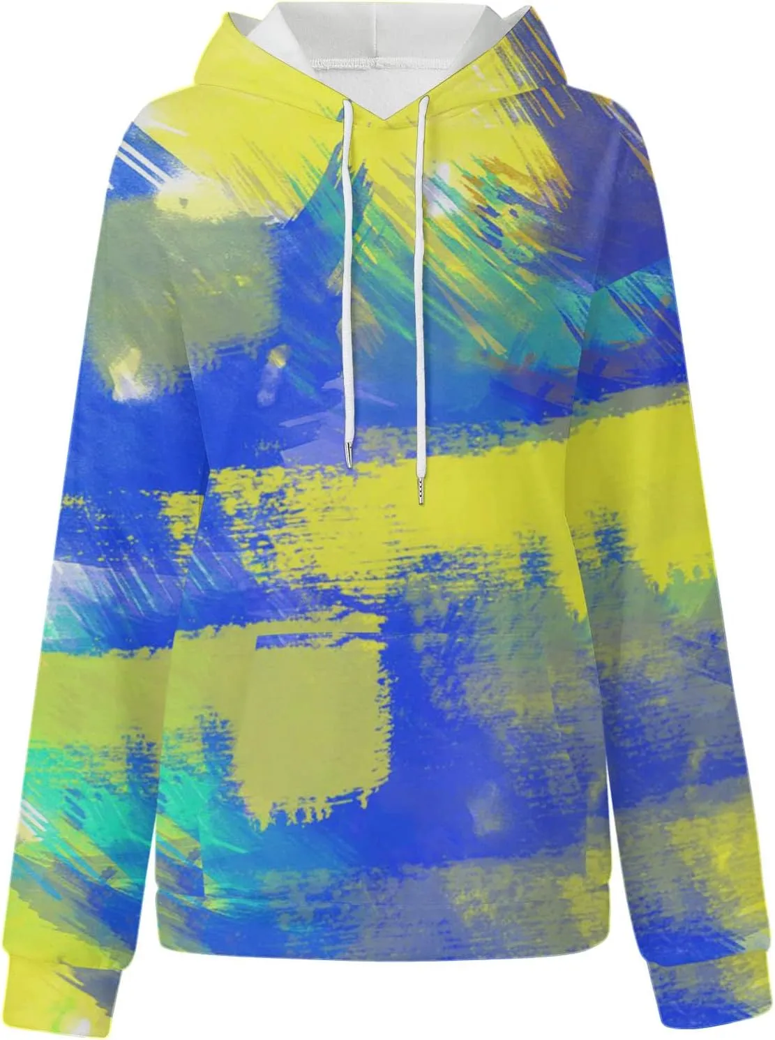 Woman Oversized Sweatshirts Tie Dye Loose Hoodies Long Sleeve Lightweight Pullover Coats with Pocket Winter Fashion
