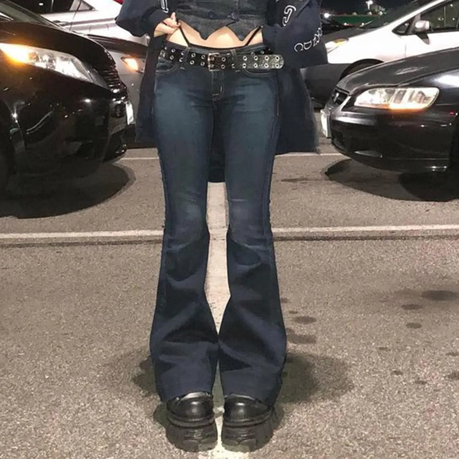 Women Baggy Jeans Y2K High Waist Straight Pants Vintage Wide Leg Denim Trousers Streetwear
